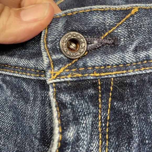 Ralph Lauren Rugby Bootcut Jeans Mens Size 29x32 Blue Skull Crossbones Old Money - Picture 7 of 14